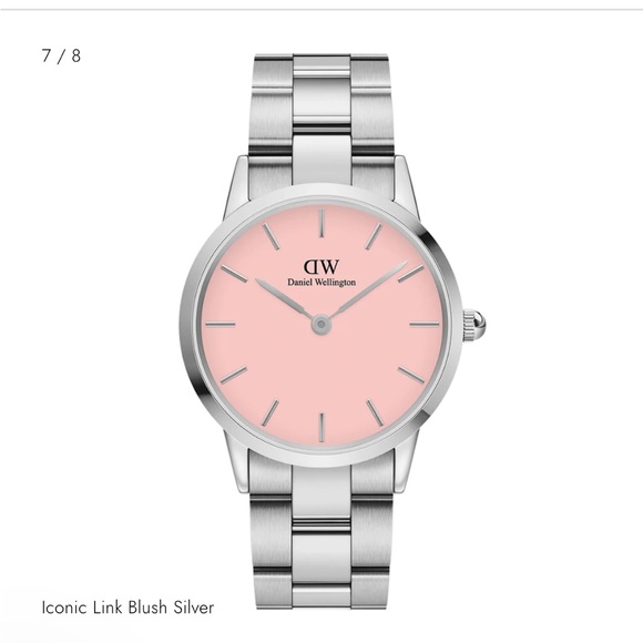 Daniel Wellington Iconic Link with Blush Dial and Silver Band - Picture 3 of 6